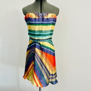 Collective Concepts Silkie Strapless stripped summer dress size large